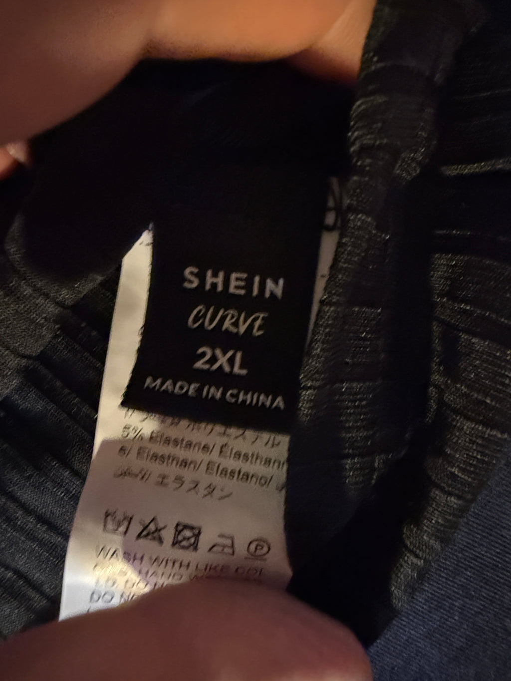 SHEIN Curve Ribbed Racerback Crop Top – 2XL