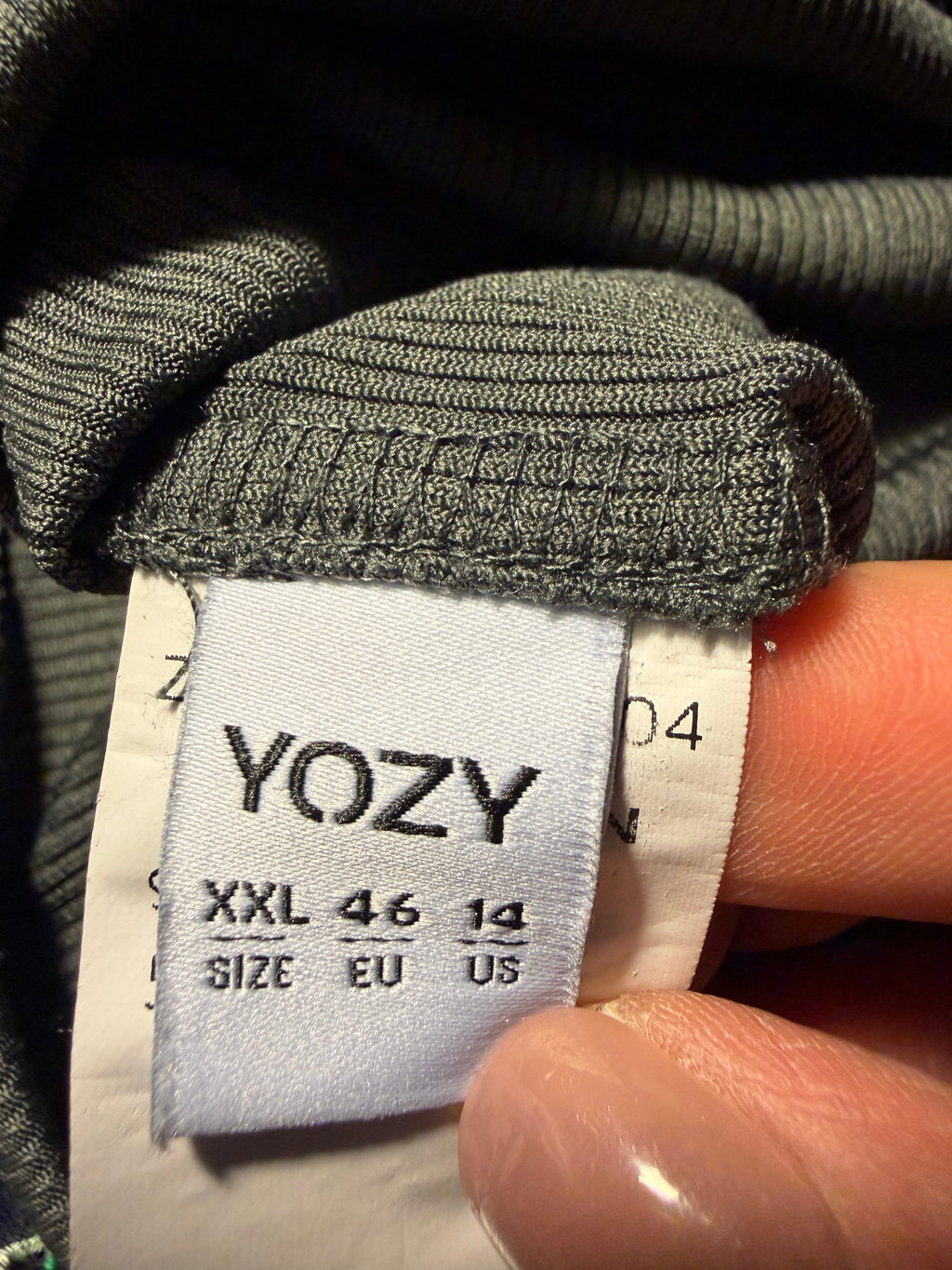 YOZY Ribbed Short Sleeve Bodysuit – XXL (US 14)
