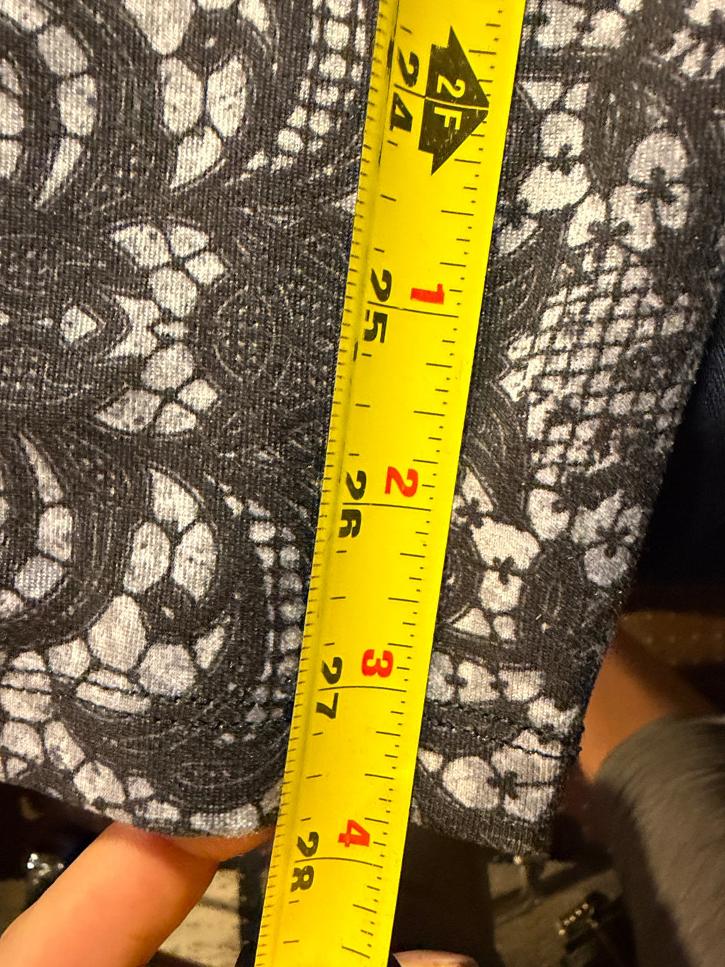 BCG Plus Lace Print Leggings w/ Turtle Embroidery – Size 2X