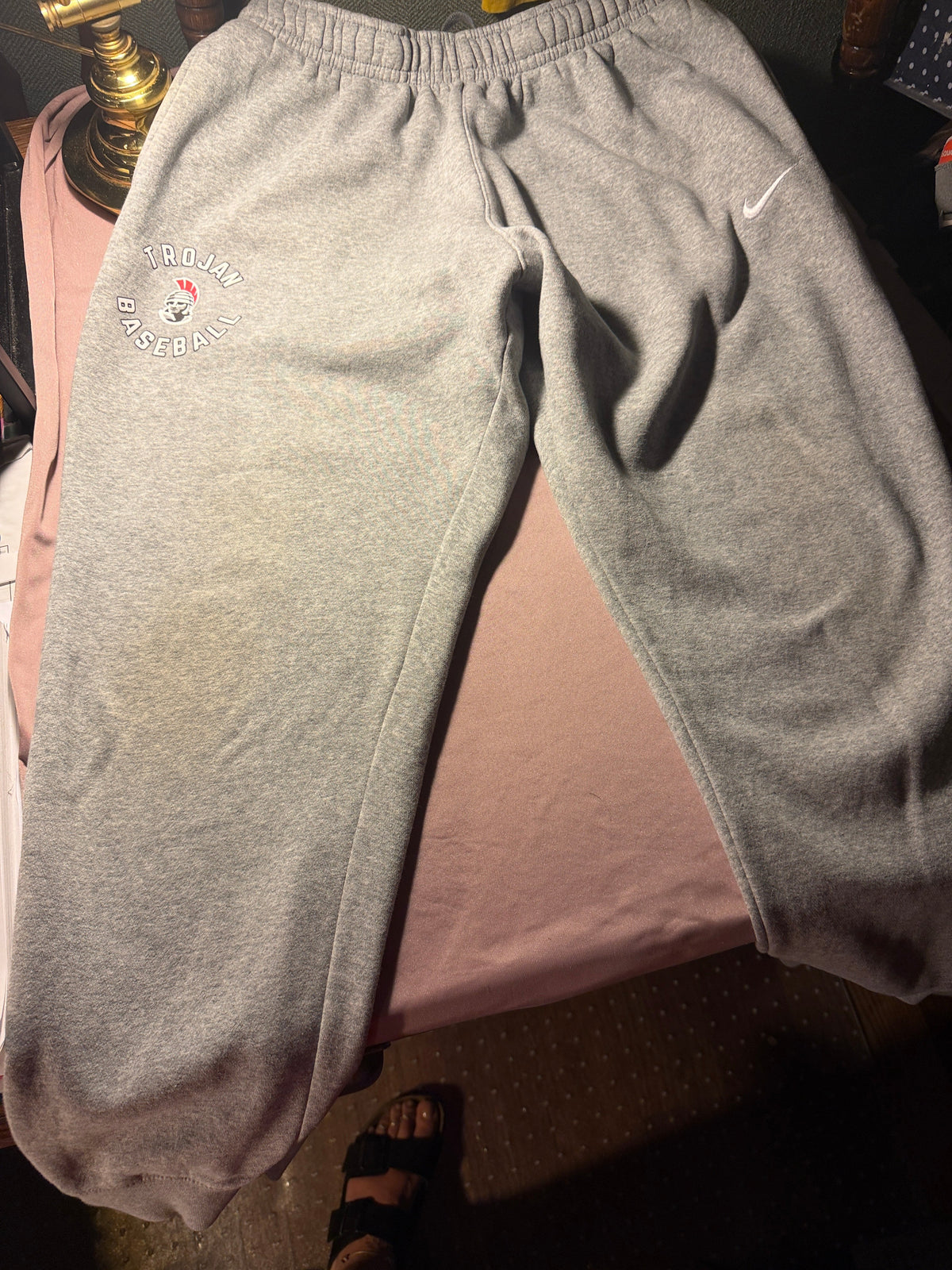 Nike Trojan Baseball Fleece Sweatpants – Heather Gray
