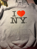 I Love NY Hoodie – Heather Gray (XL)