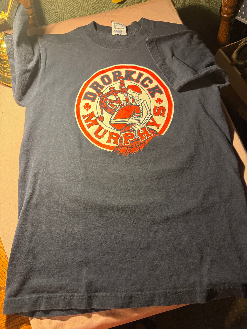 Dropkick Murphys Vintage Band Tee – Navy Bayside Medium