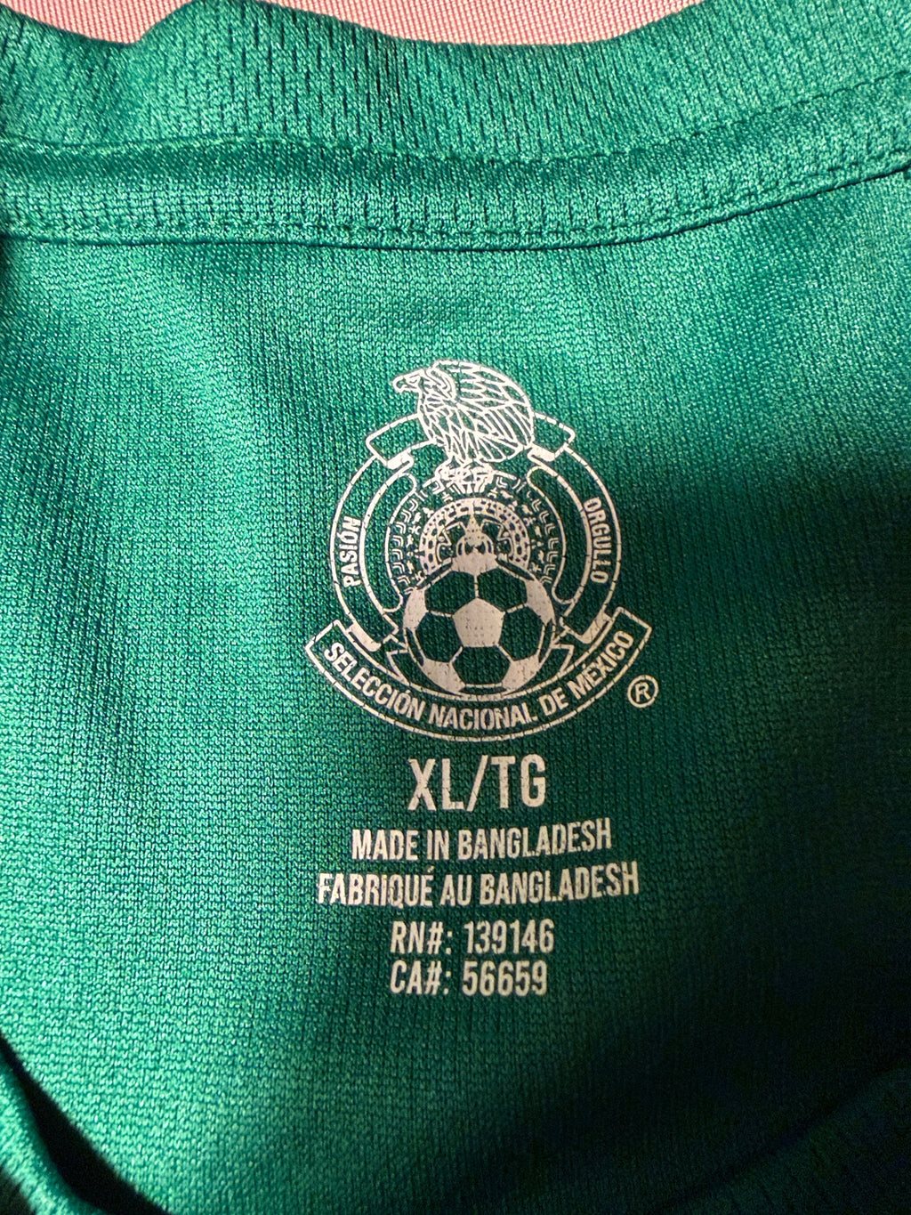 Mexico National Soccer Team Jersey – Selección Nacional de México XL