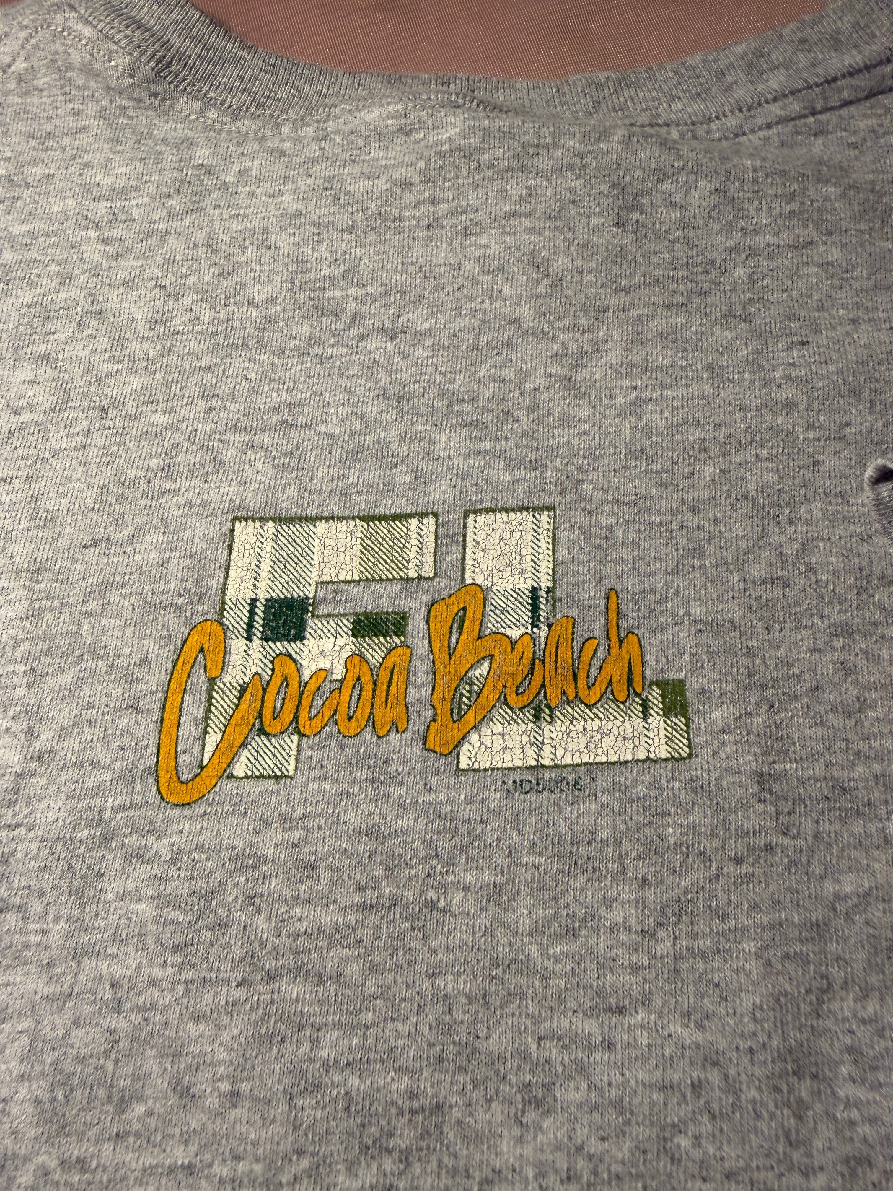 Cocoa Beach FL Vintage Graphic Tee – Fruit of the Loom Heavy Cotton Large