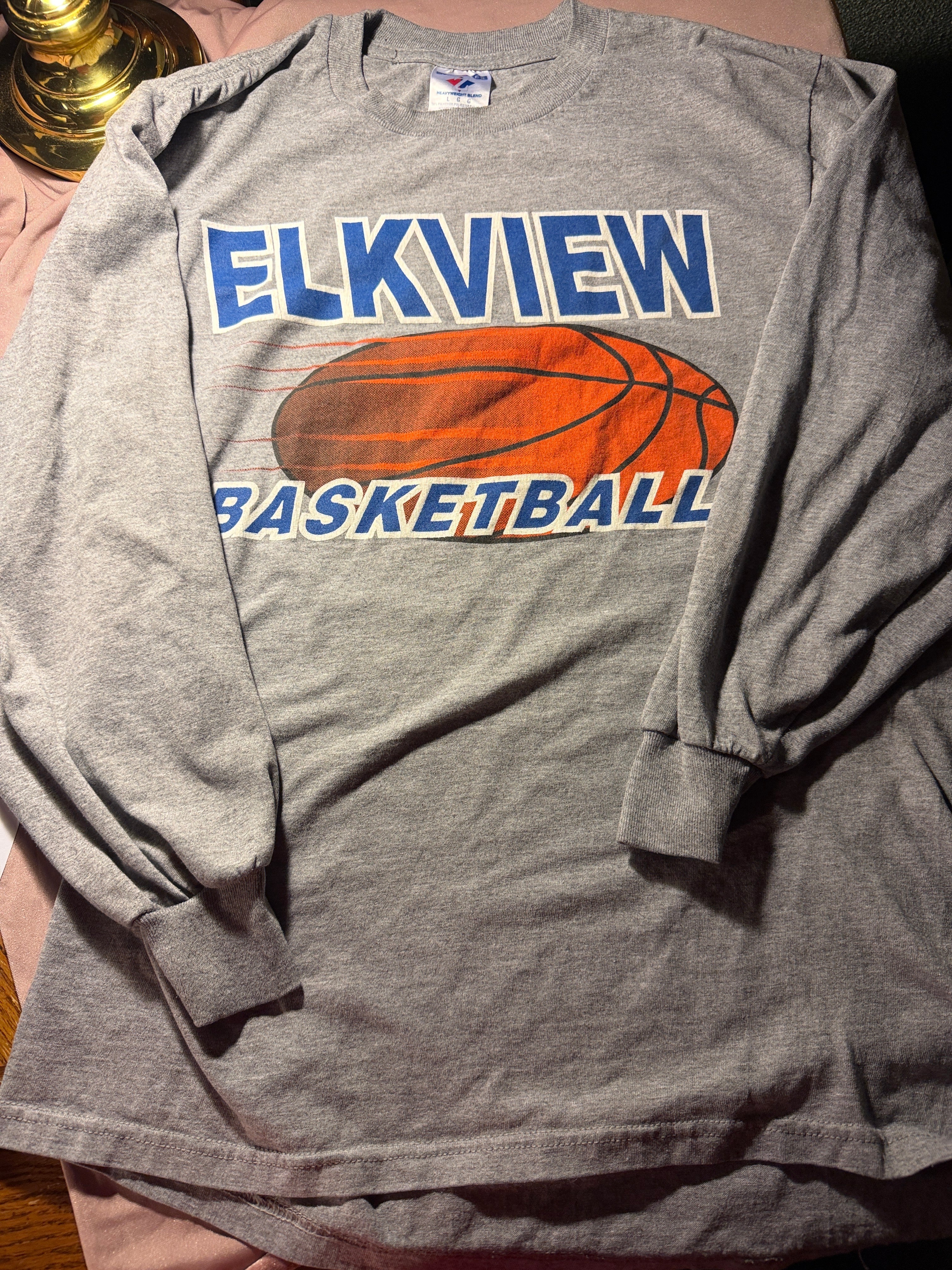 Elkview Basketball Graphic Long-Sleeve T-Shirt – Size Large