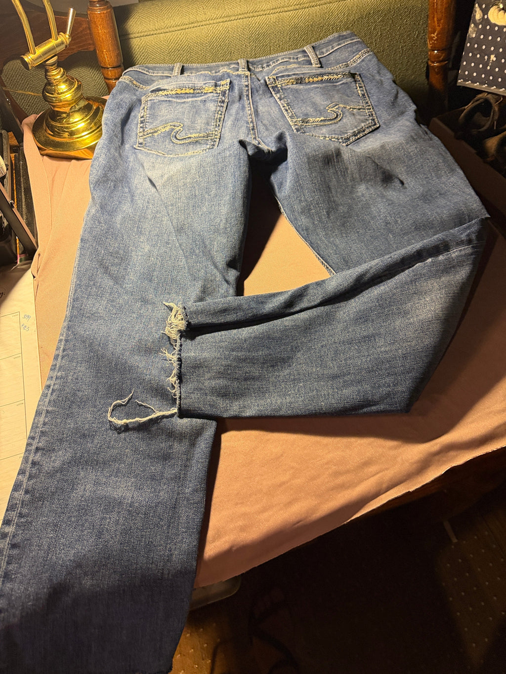 Silver Jeans Co. Distressed Bootcut Jeans