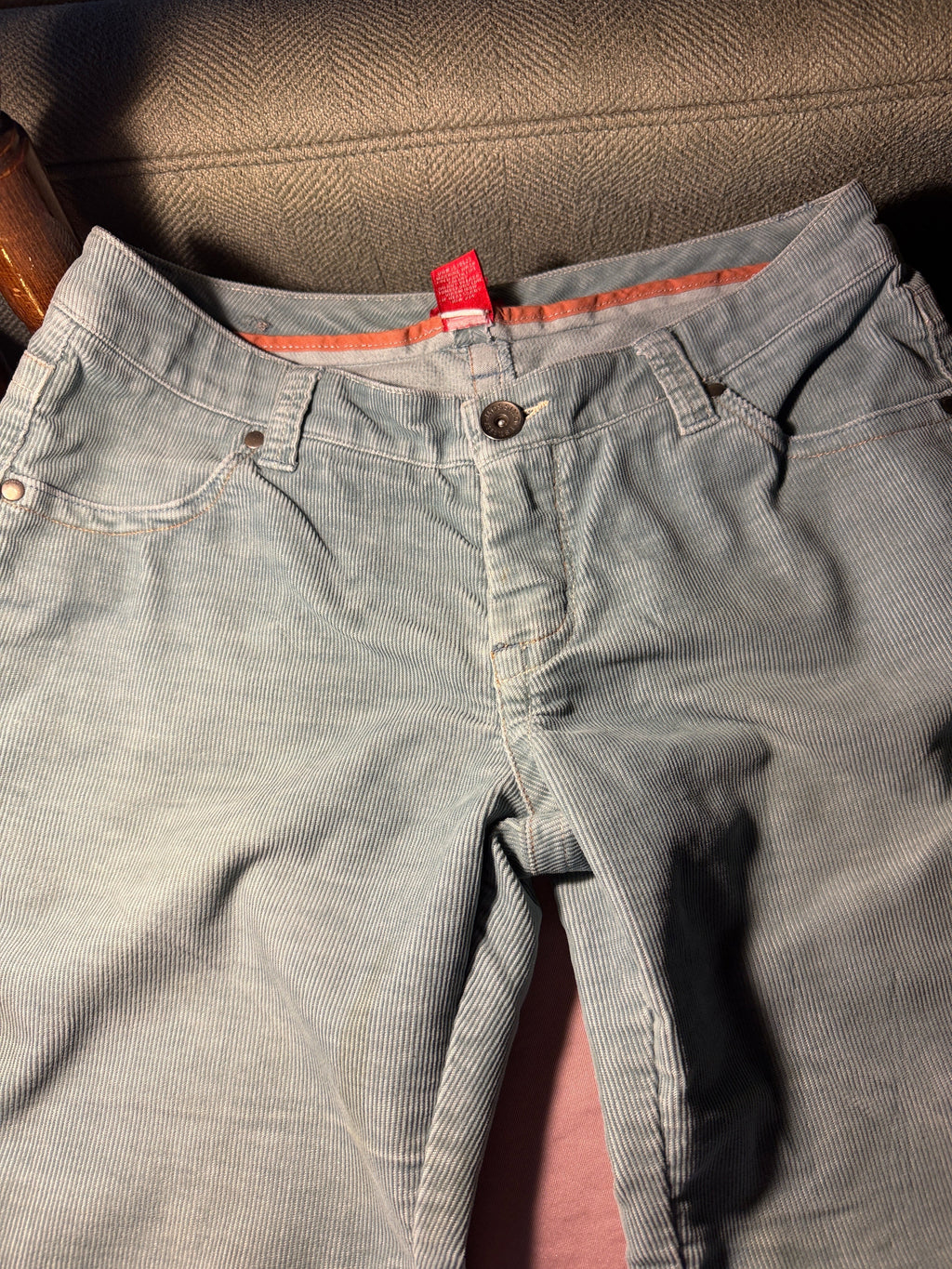 Mossimo Stretch Light Blue Corduroy Flare Pants – Size 9