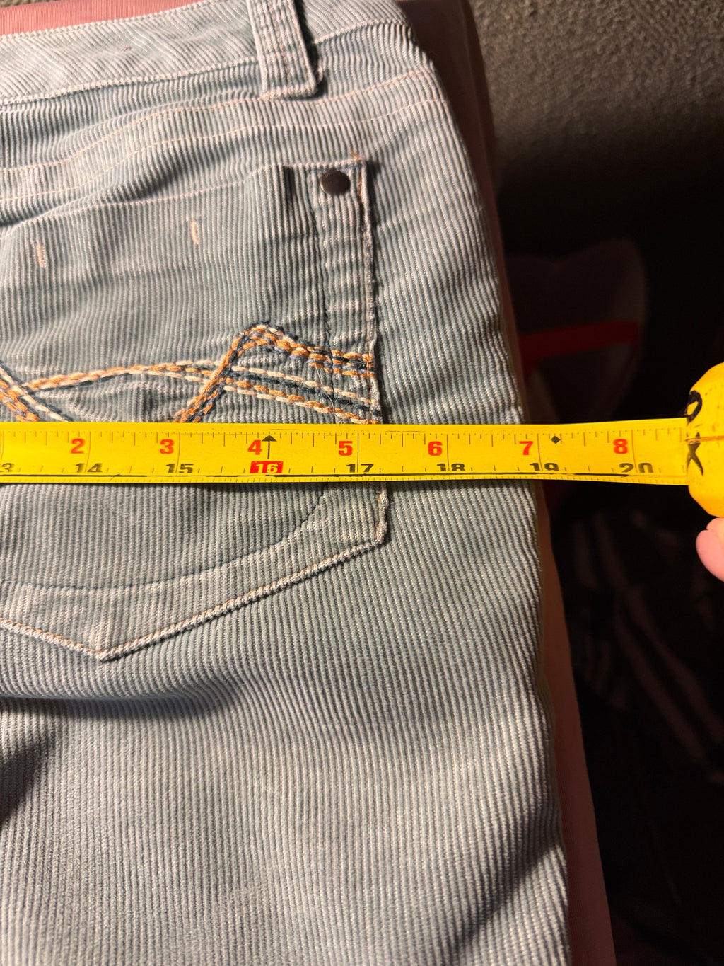 Mossimo Stretch Light Blue Corduroy Flare Pants – Size 9