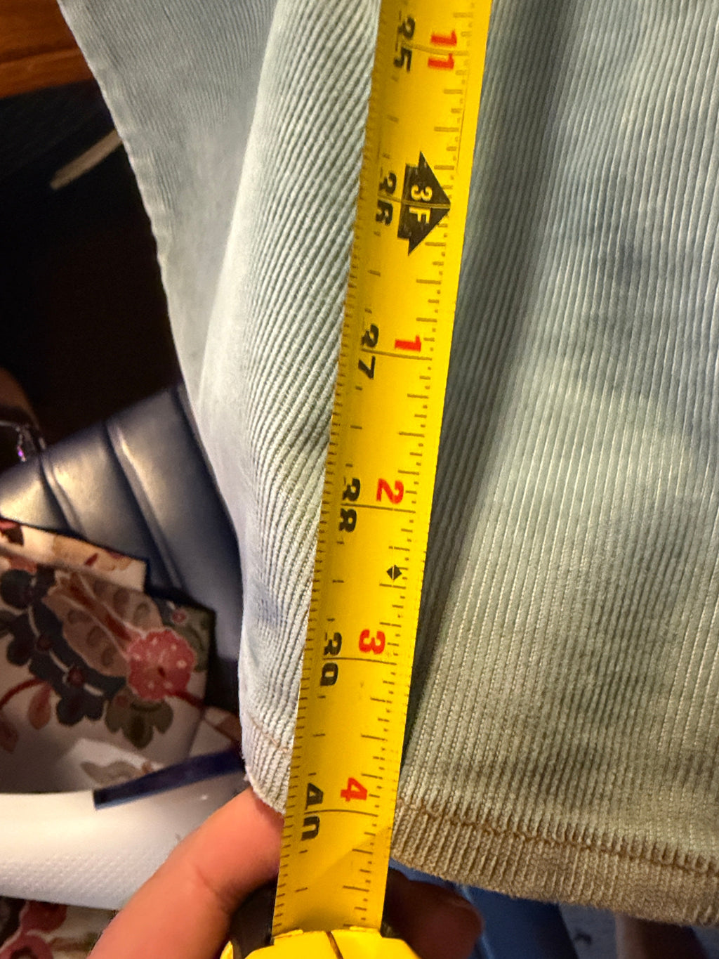 Mossimo Stretch Light Blue Corduroy Flare Pants – Size 9