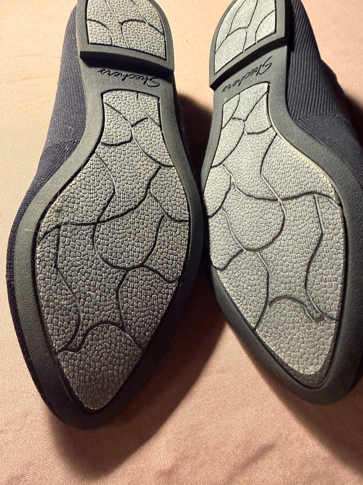 Skechers Air-Cooled Memory Foam Slip-On Flats – Black, Size 8