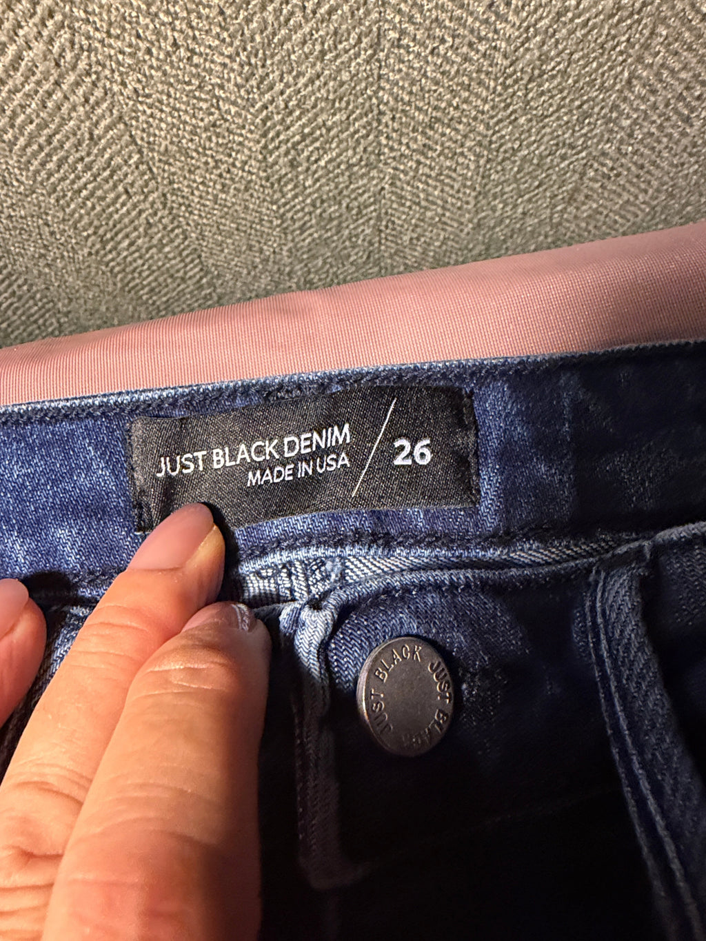Just Black Denim Flare Jeans – Size 26, Raw Hem