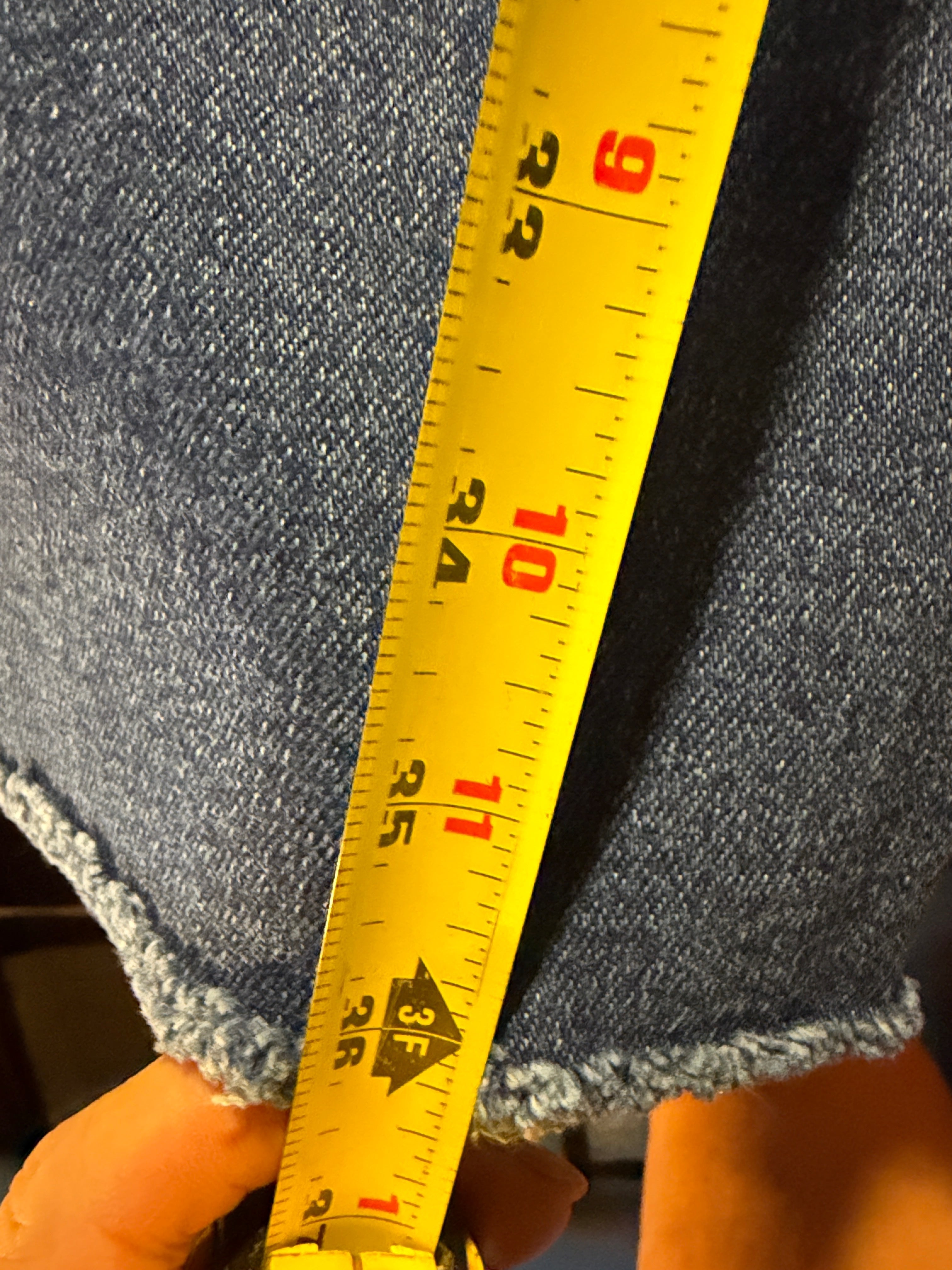Just Black Denim Flare Jeans – Size 26, Raw Hem