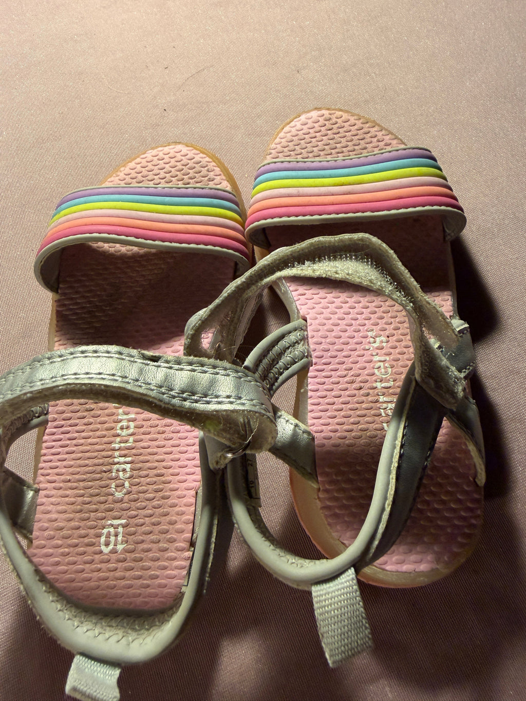 Carter's Rainbow Stripe Girls' Sandals