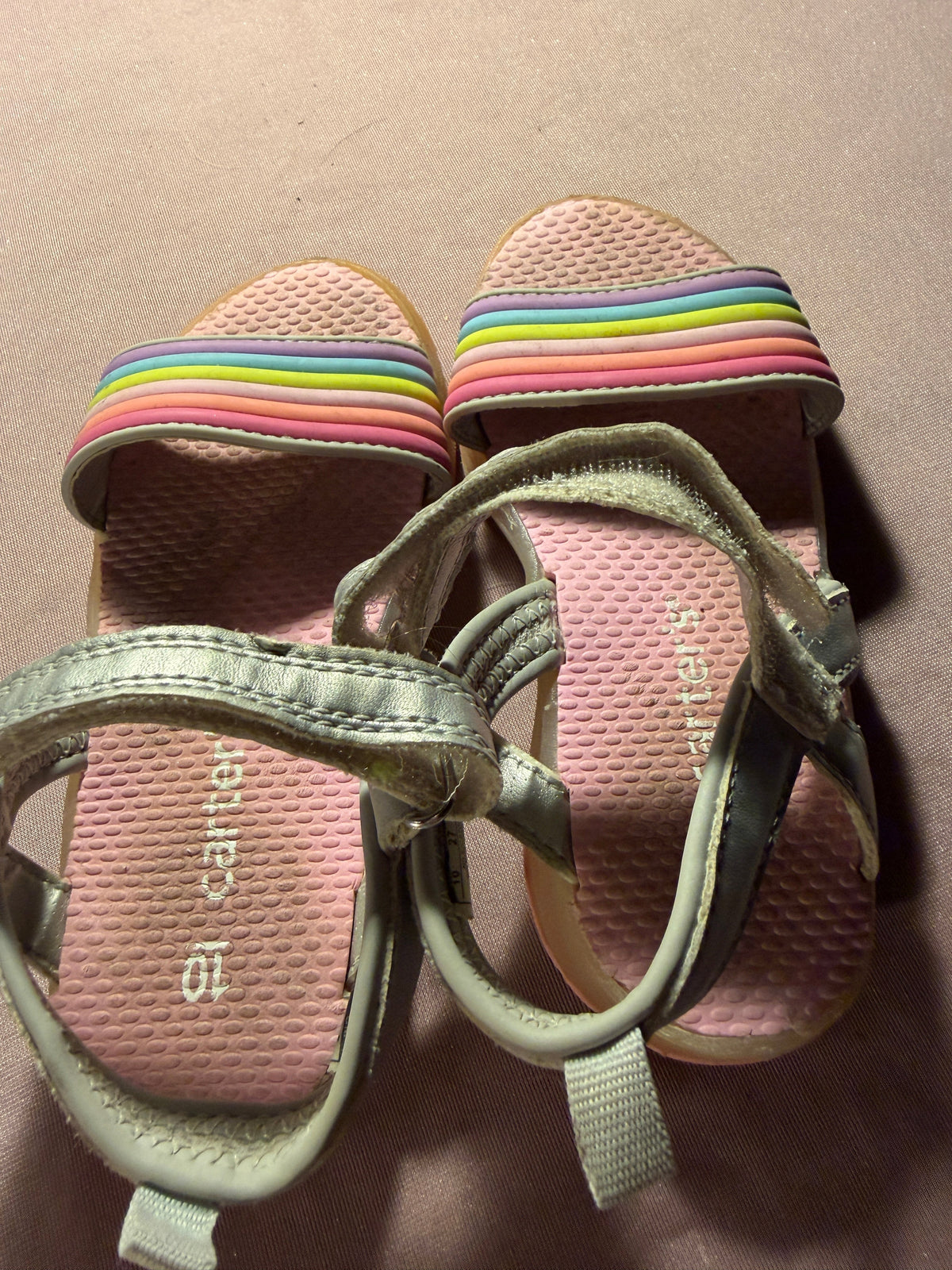 Carter's Rainbow Stripe Girls' Sandals