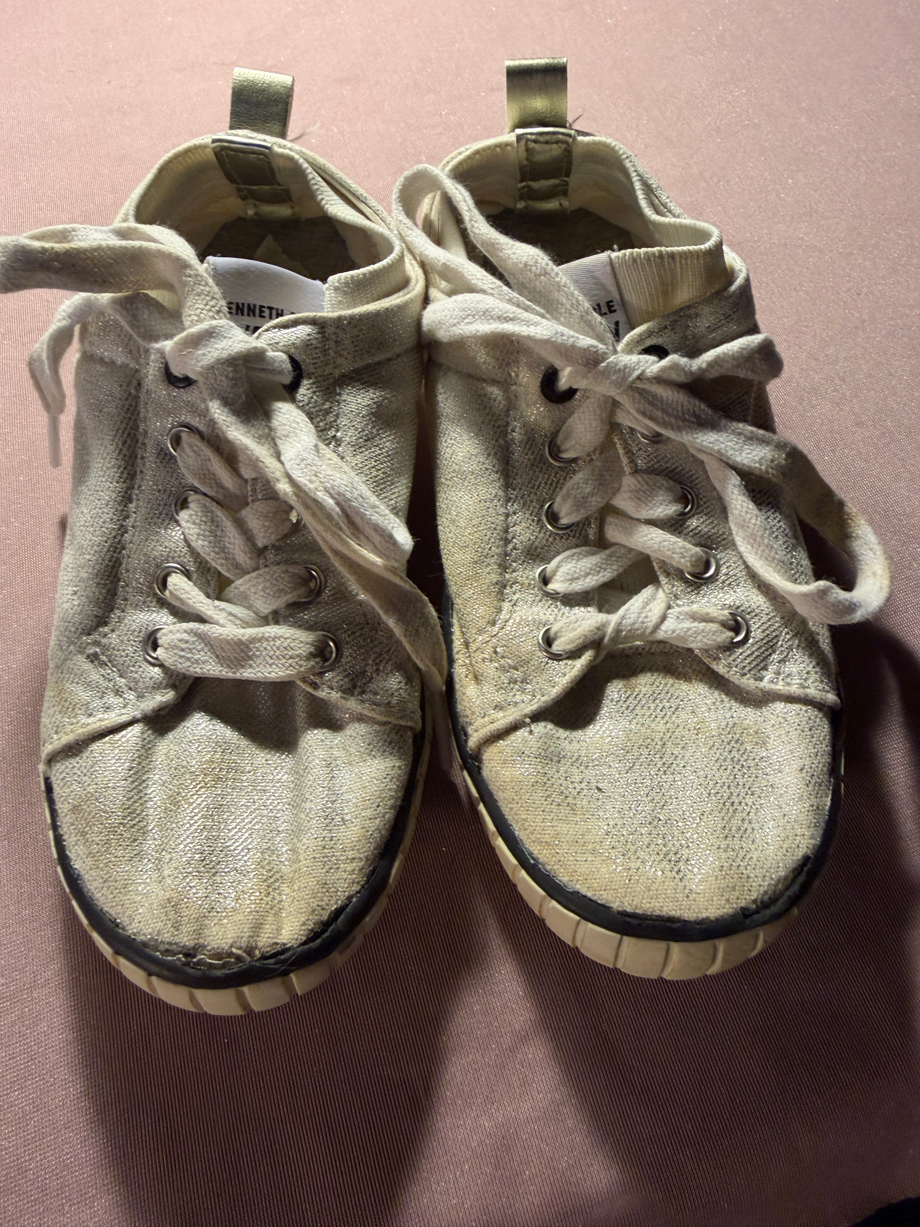 Kenneth Cole Reaction Girls' Glitter Canvas Sneakers