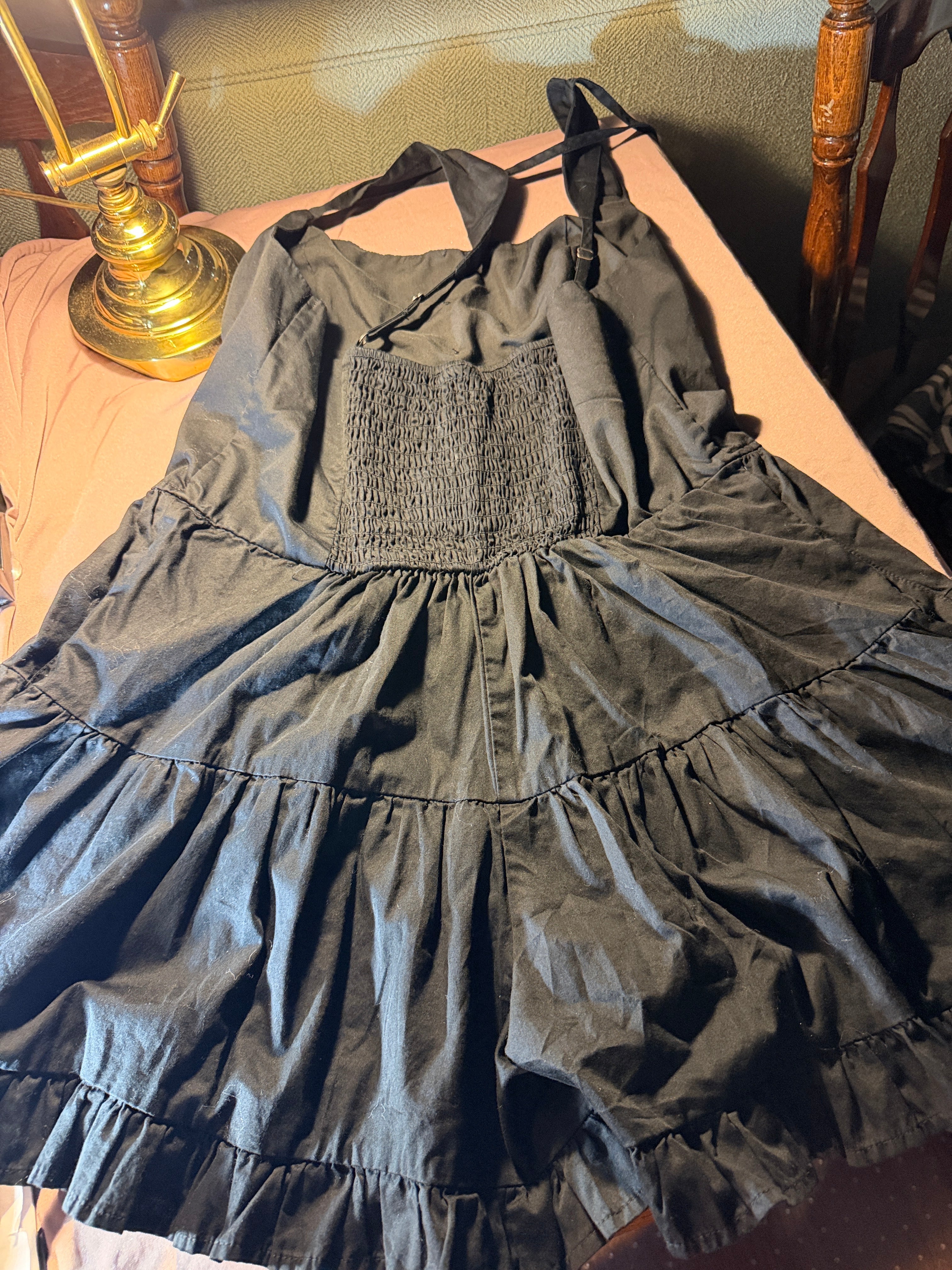 Wild Fable Black Tiered Ruffle Romper – Size L