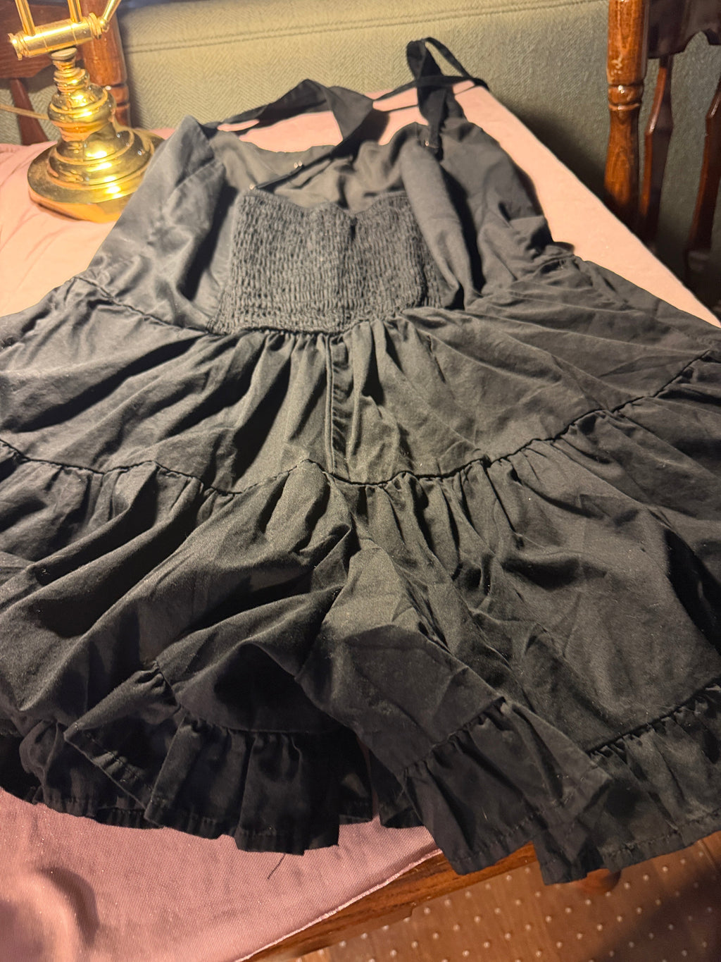 Wild Fable Black Tiered Ruffle Romper – Size L