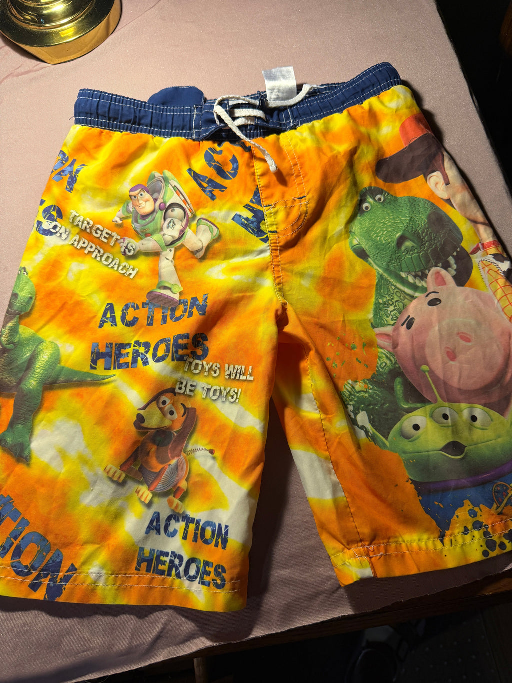 Toy Story 3 Boys Swim Trunks – Disney Pixar Action Heroes Board Shorts