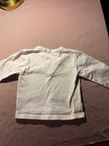 Baby Henley Long Sleeve Shirt – White with Crown Crest Detail