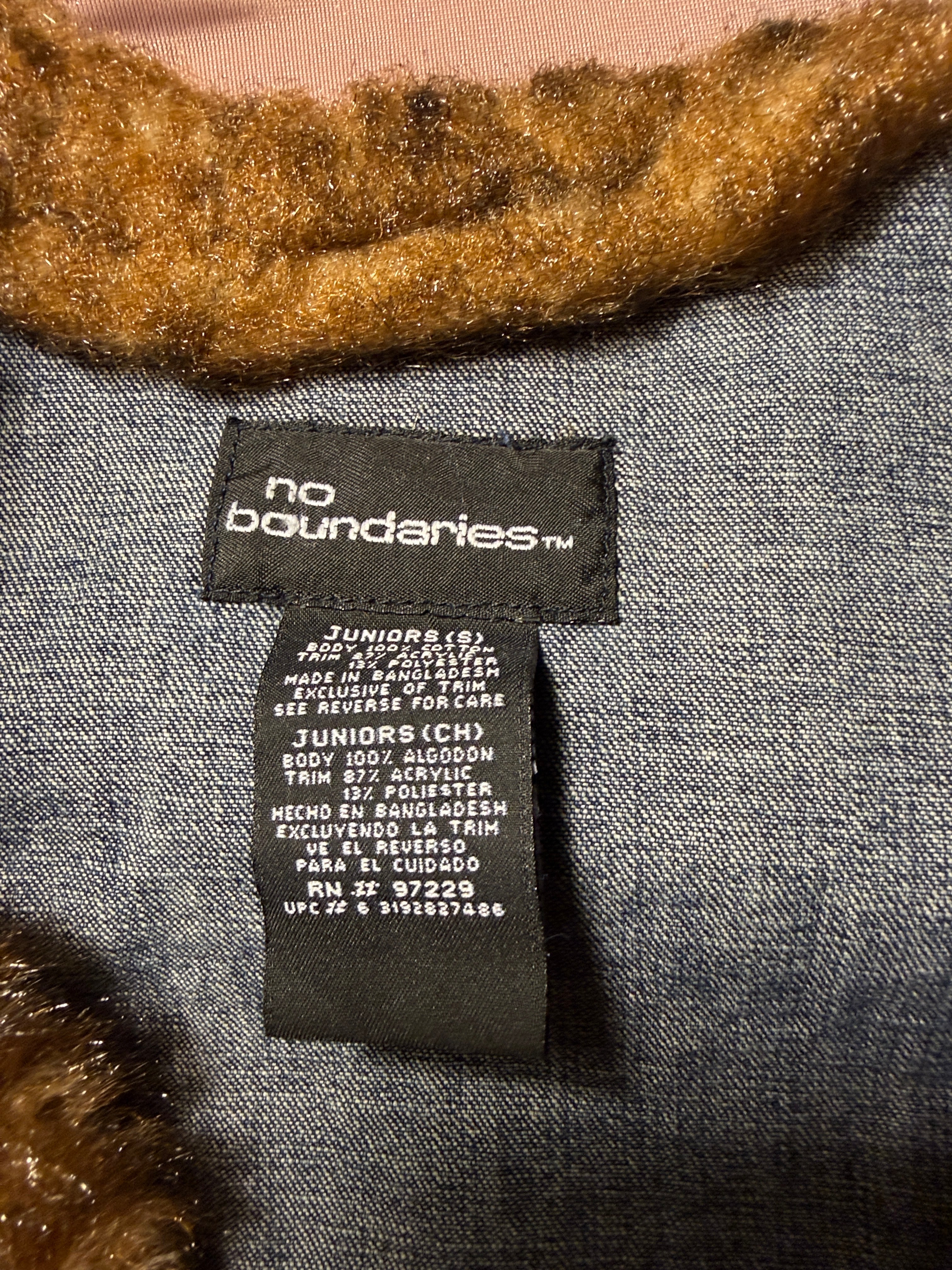 No Boundaries Denim & Sherpa Jacket – Juniors S