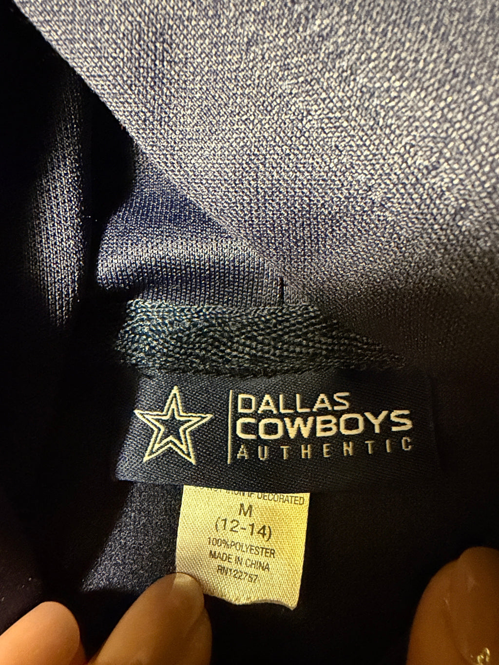 Dallas Cowboys Authentic Pullover Hoodie – Youth M (12-14)