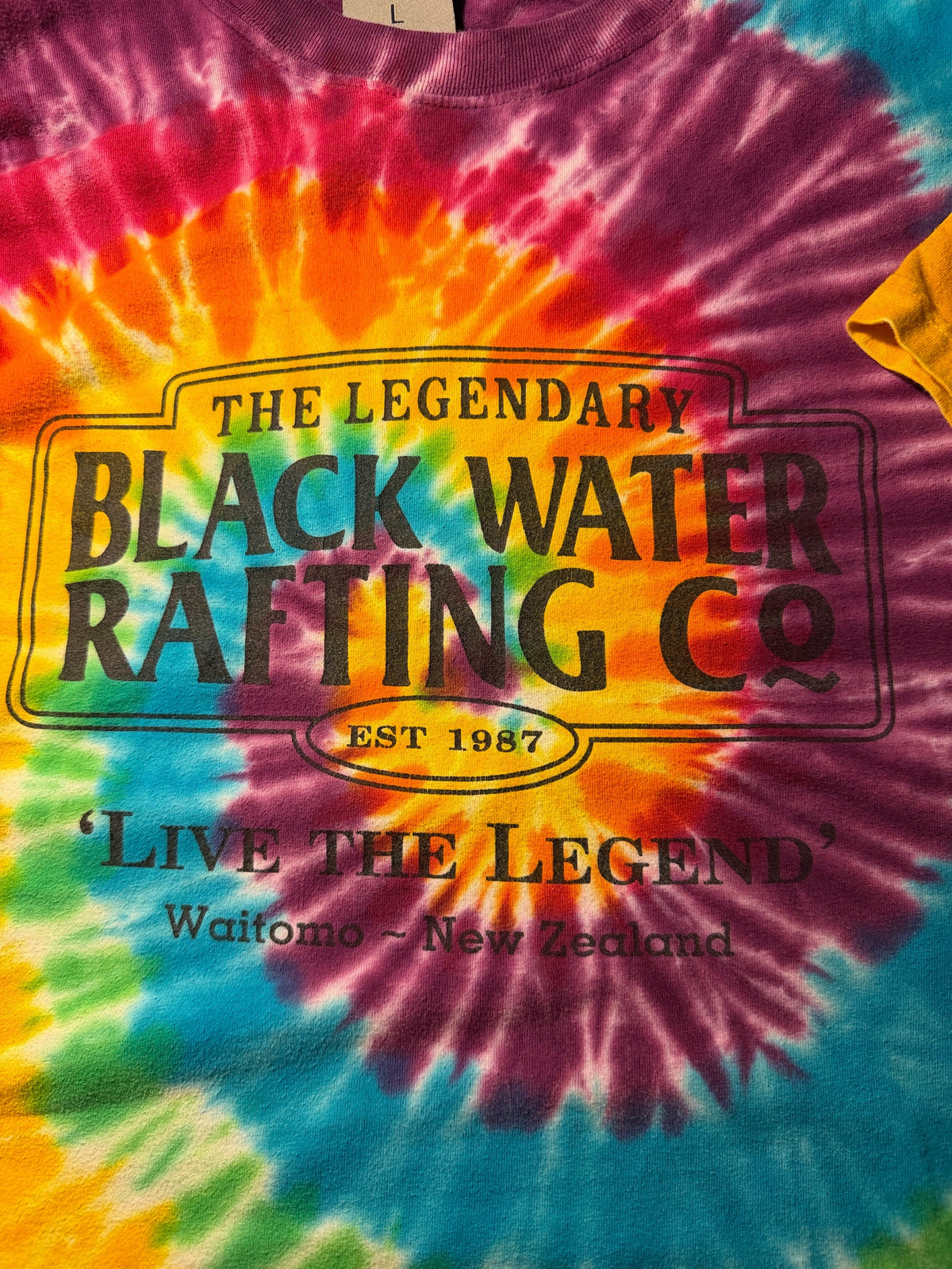 Black Water Rafting Co. Tie-Dye Tee – Waitomo, New Zealand