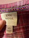Knox Rose Plaid Smocked Blouse – Size XL