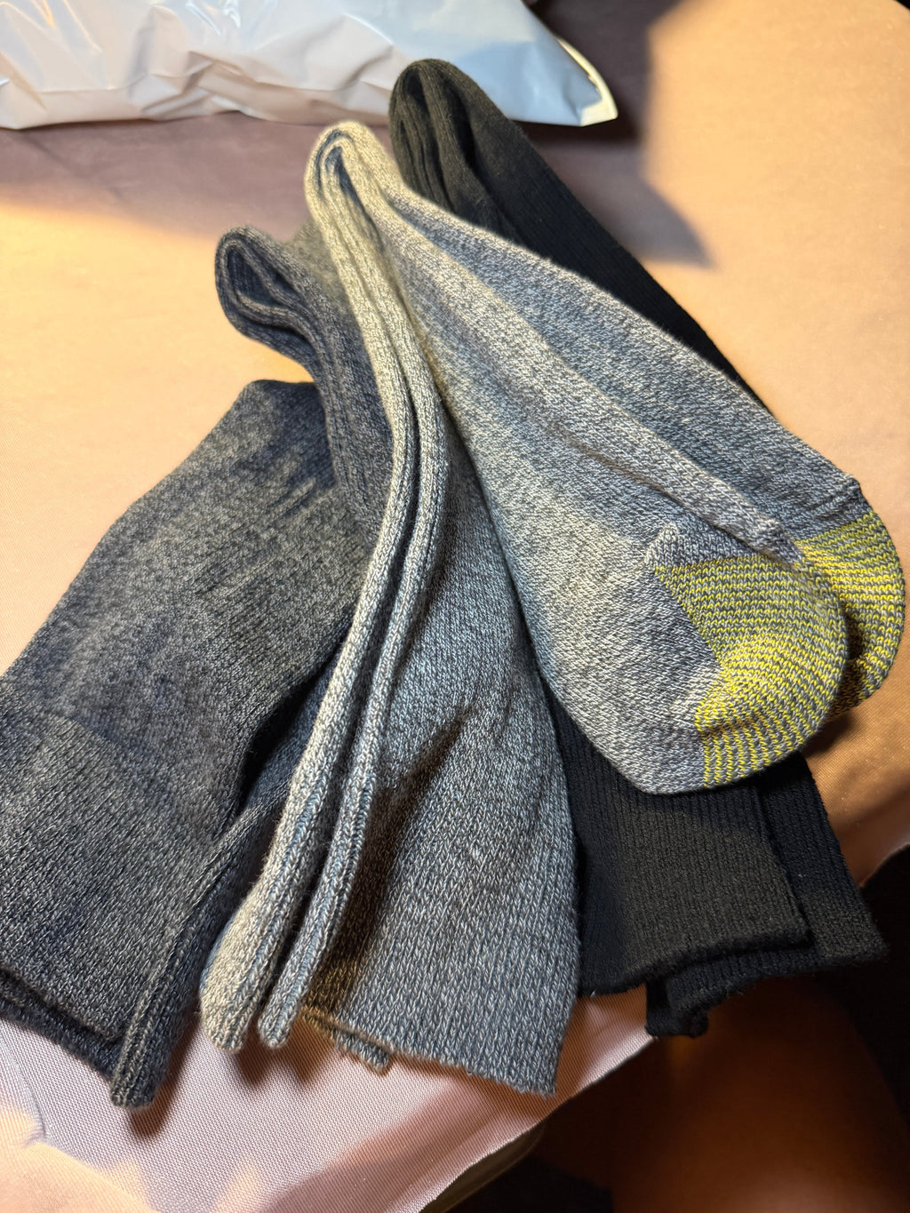 Preloved Athletic Crew Socks Bundle – 3 Pairs, Size Large