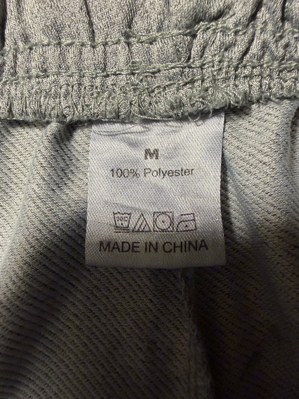 Preloved Grey Athletic Shorts – Size Medium, 100% Polyester