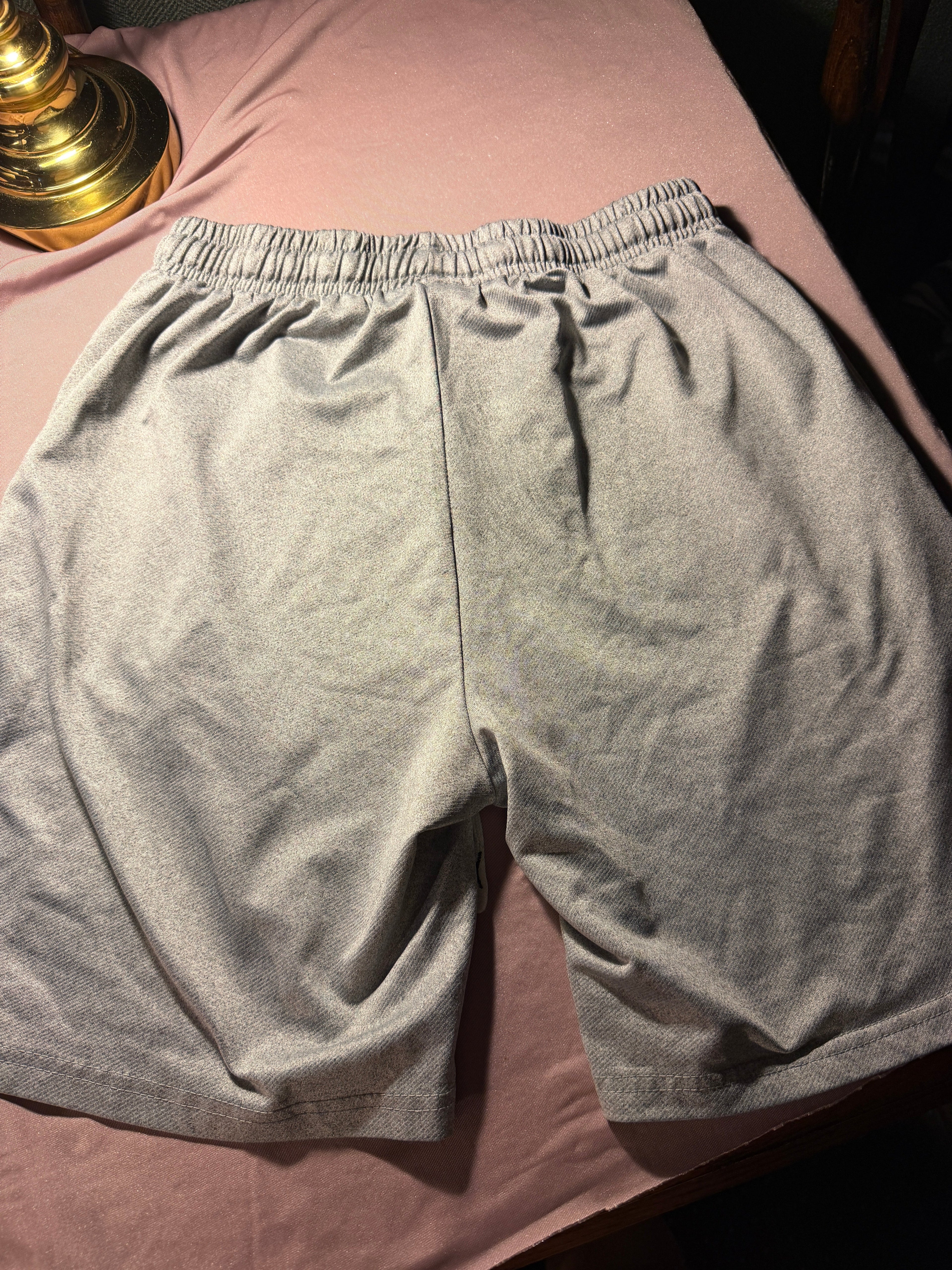 Preloved Grey Athletic Shorts – Size Medium, 100% Polyester