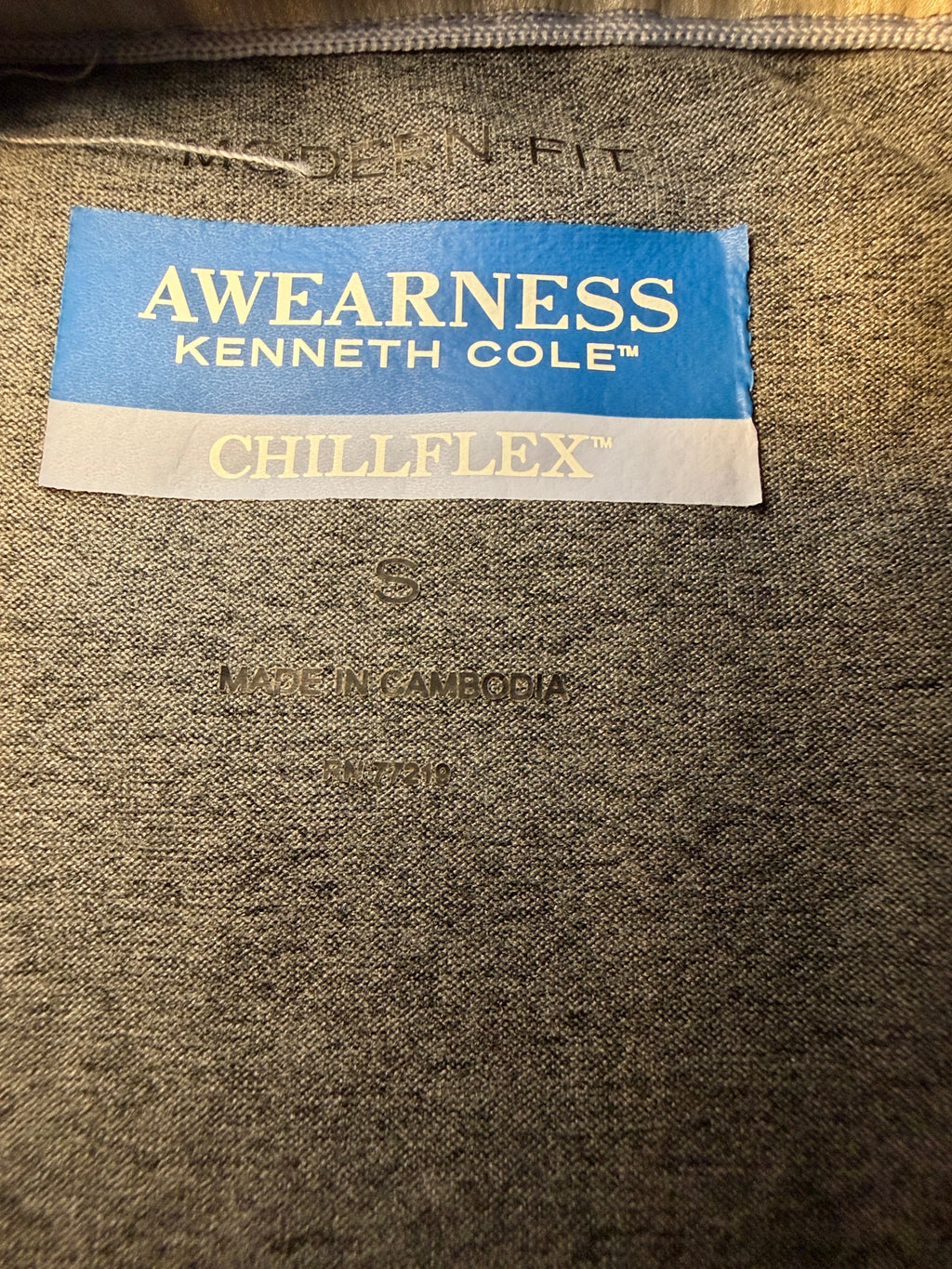 Awearness Kenneth Cole Chillflex™ Quarter-Zip Pullover – Heather Grey, Size Small, Like New