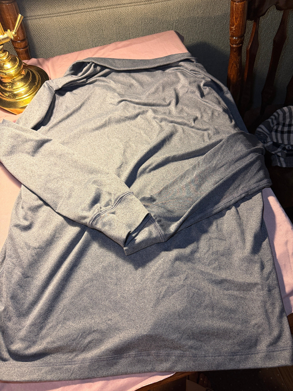 Awearness Kenneth Cole Chillflex™ Quarter-Zip Pullover – Heather Grey, Size Small, Like New
