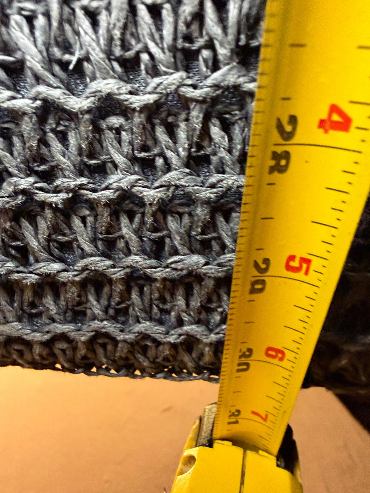 Woven Crochet Tote Bag – Black