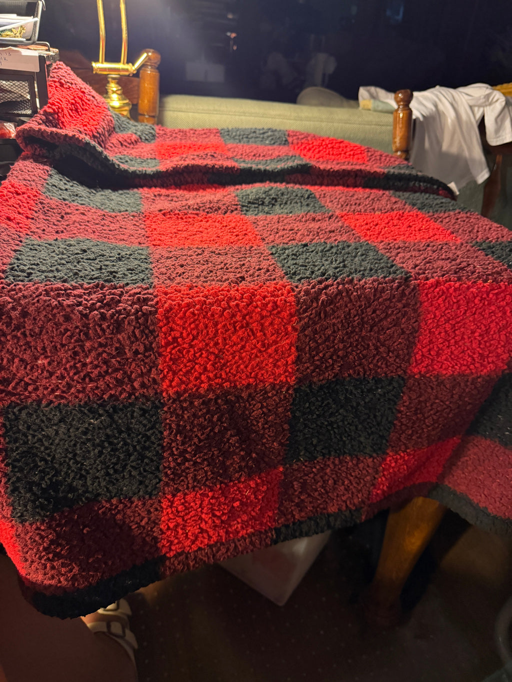 Red & Black Buffalo Plaid Throw Blanket