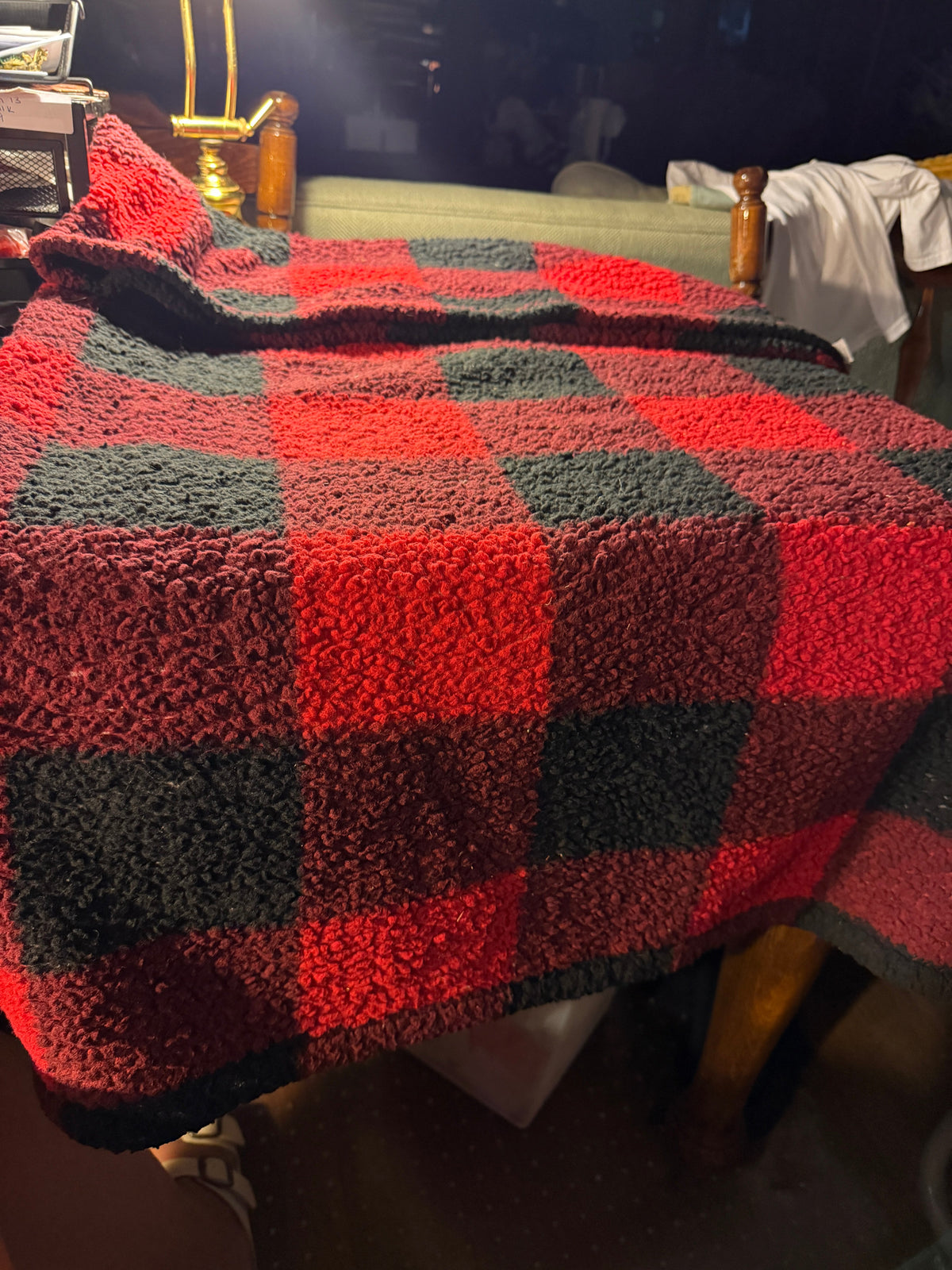 Red & Black Buffalo Plaid Throw Blanket