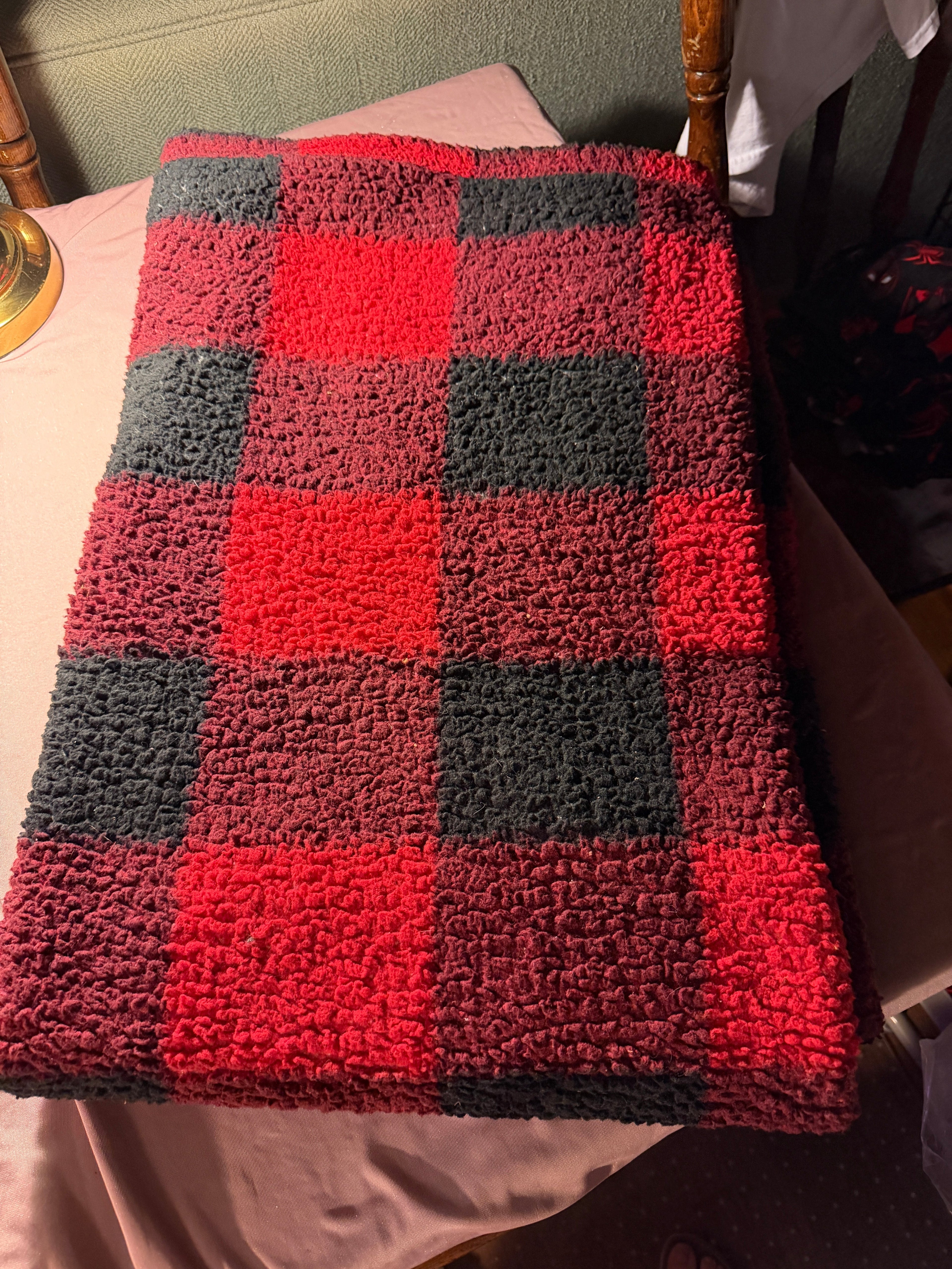Red & Black Buffalo Plaid Throw Blanket