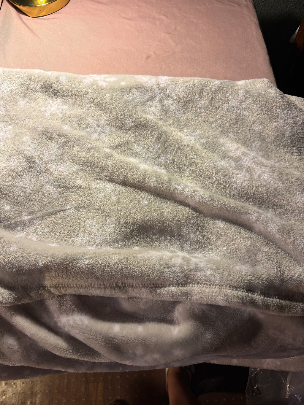 Silver Gray Plush Throw Blanket