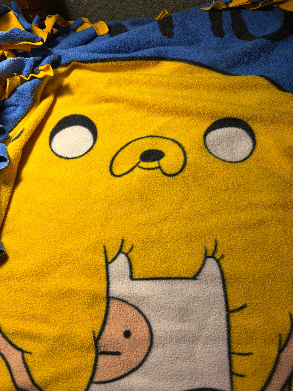 Adventure Time Finn & Jake Fleece Tie Throw Blanket
