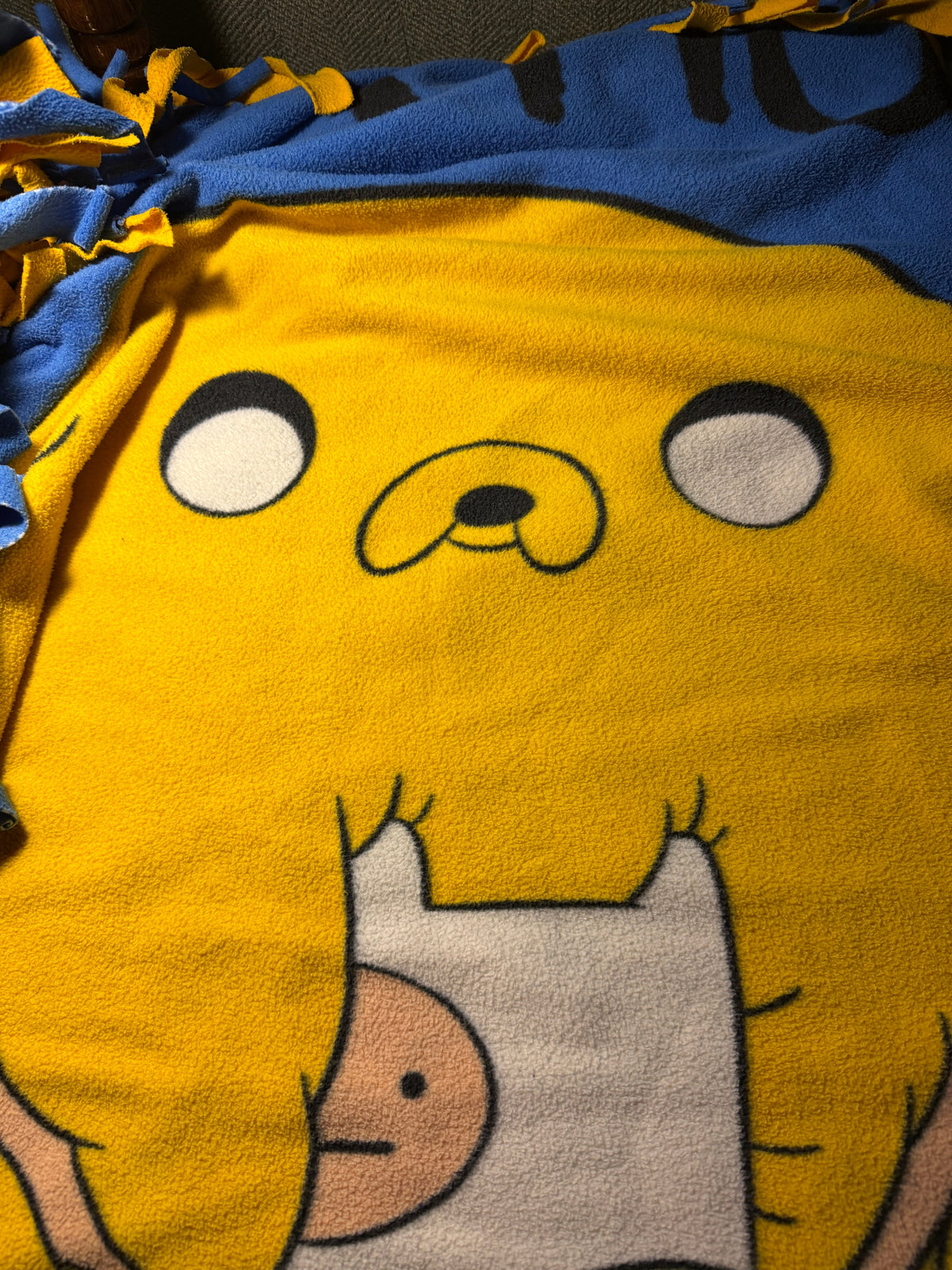 Adventure Time Finn & Jake Fleece Tie Throw Blanket