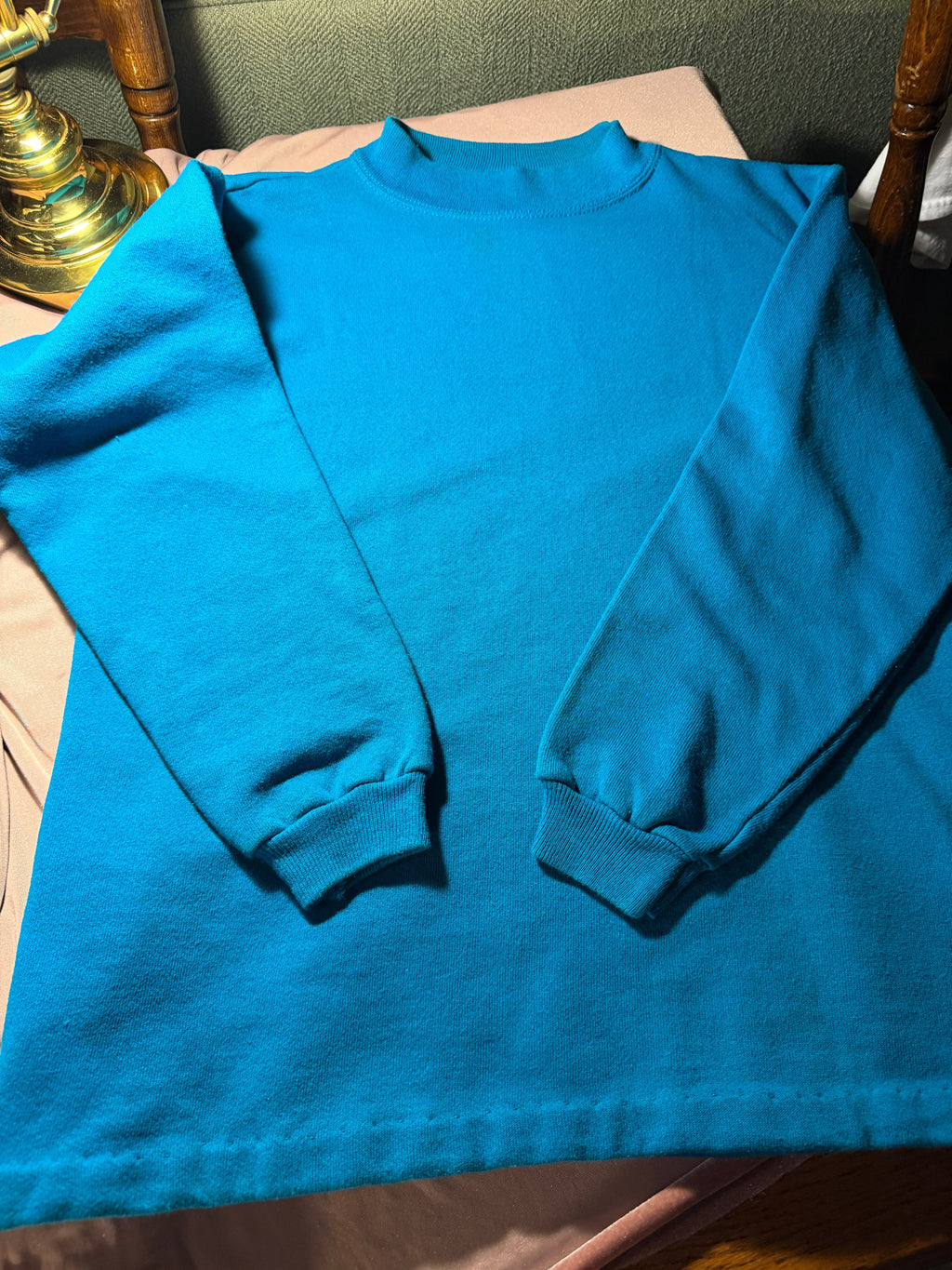 Hanes Her Way Teal Mock Neck Sweatshirt