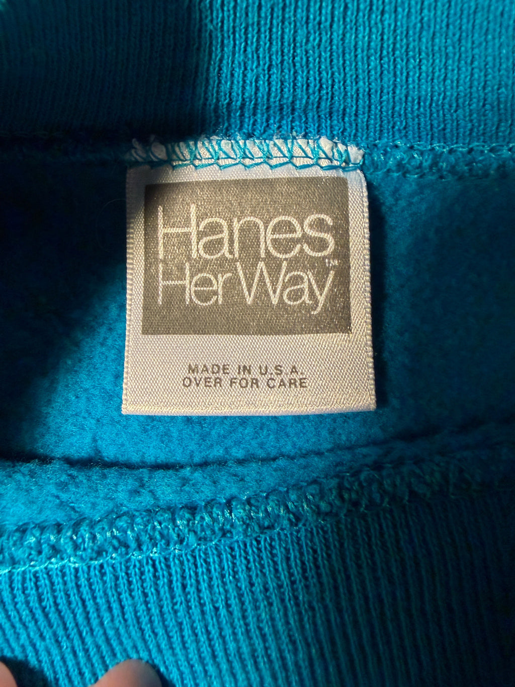 Hanes Her Way Teal Mock Neck Sweatshirt