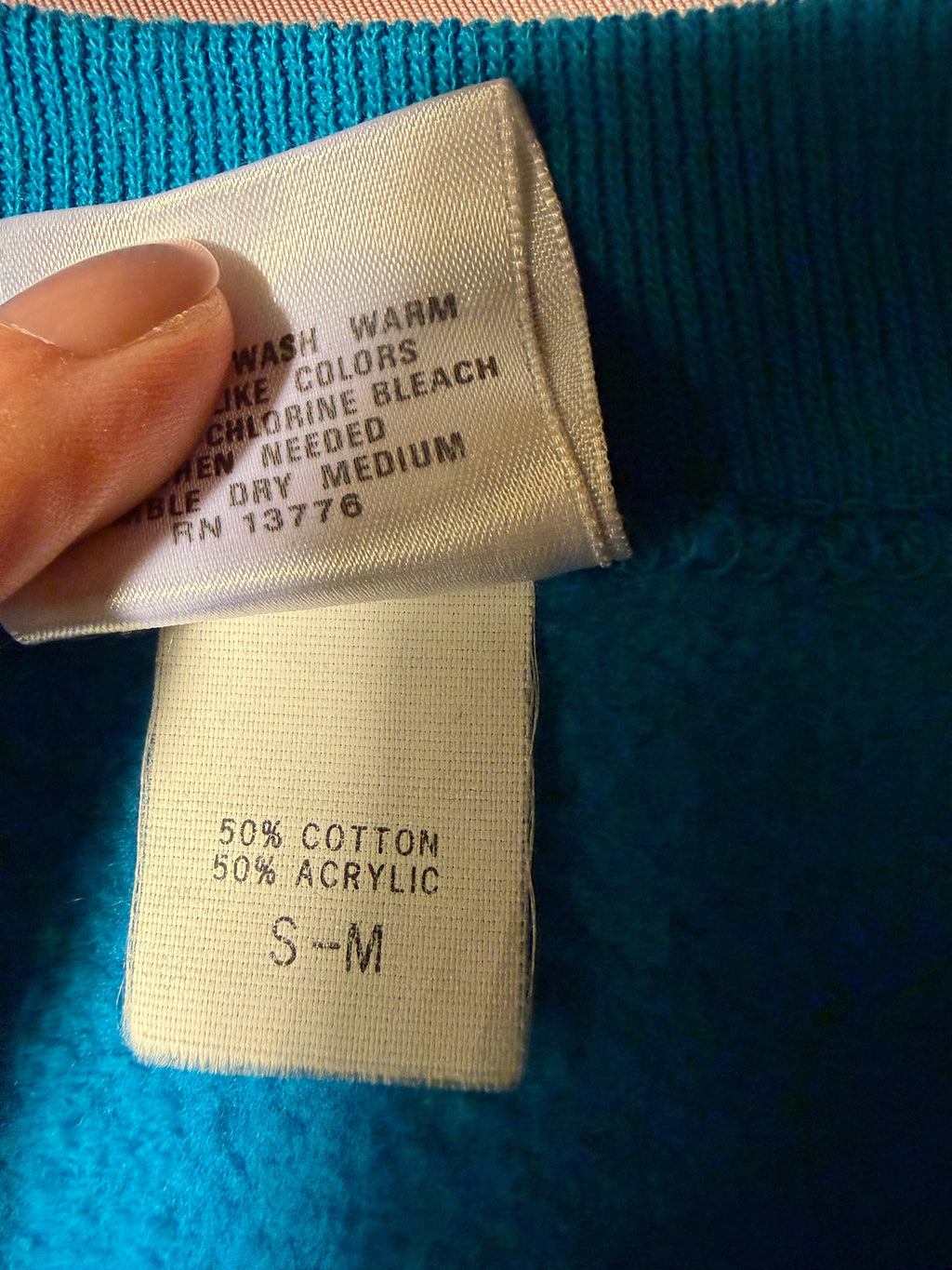 Hanes Her Way Teal Mock Neck Sweatshirt