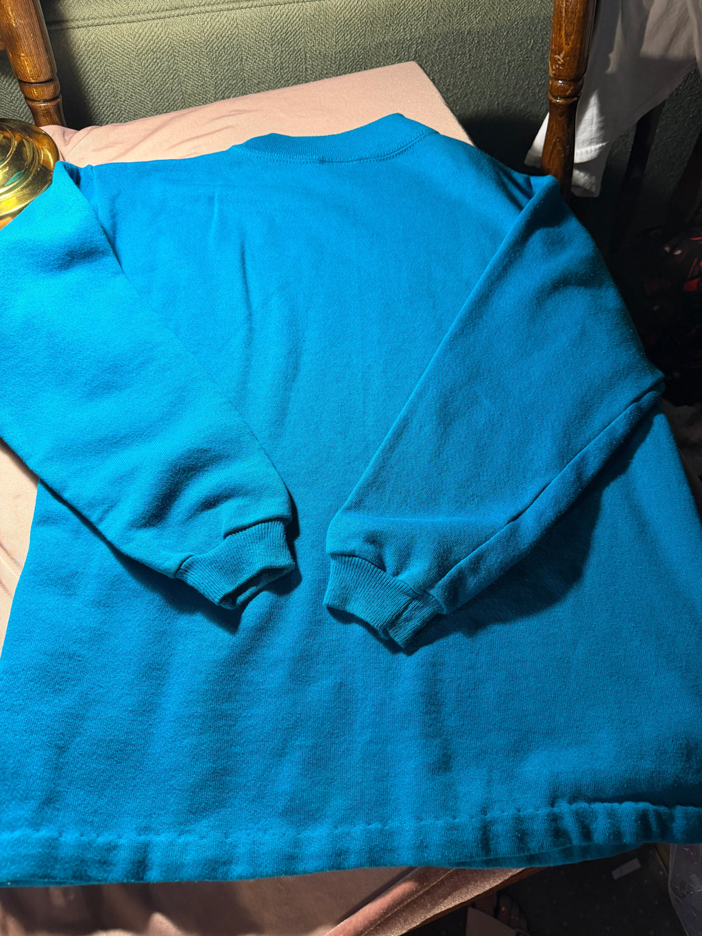 Hanes Her Way Teal Mock Neck Sweatshirt