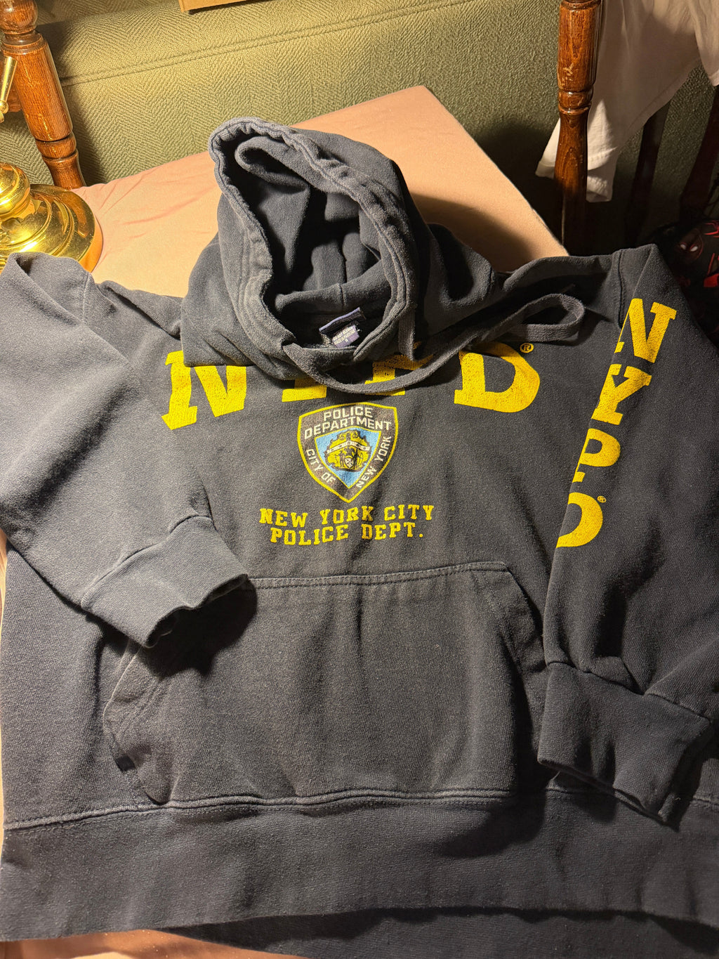 NYPD Officially Licensed Hoodie – Navy Blue Graphic Sweatshirt