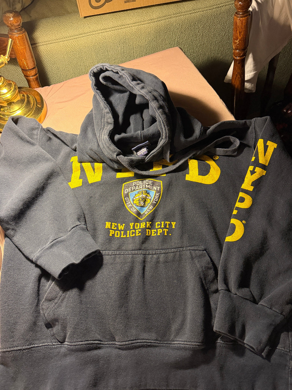 NYPD Officially Licensed Hoodie – Navy Blue Graphic Sweatshirt