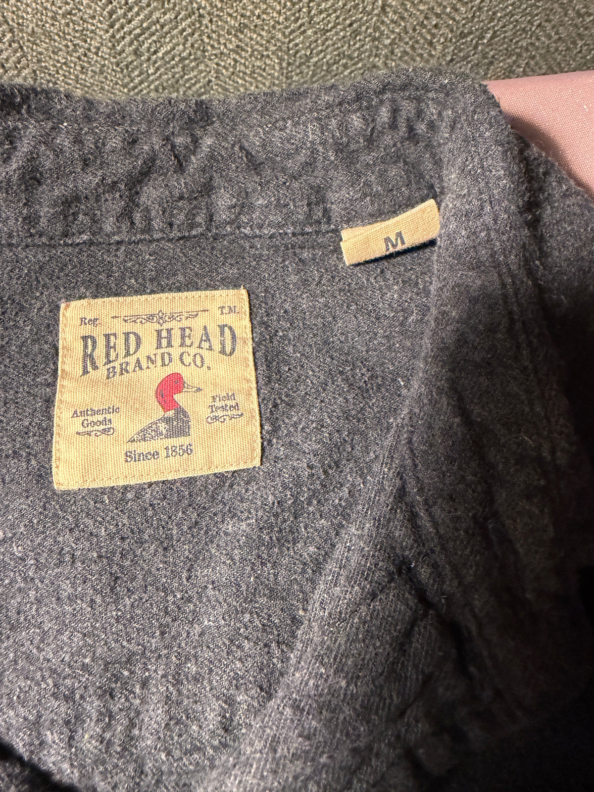 Red Head Brand Co. Fleece Flannel Shirt – Men's Medium Charcoal Gray
