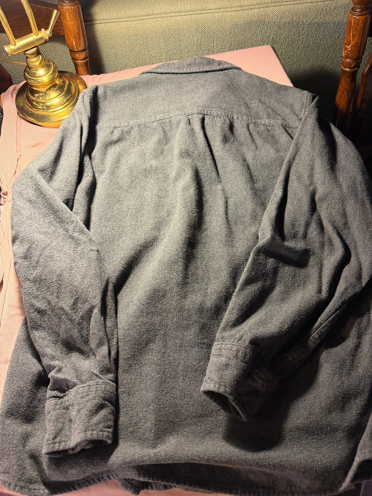 Red Head Brand Co. Fleece Flannel Shirt – Men's Medium Charcoal Gray