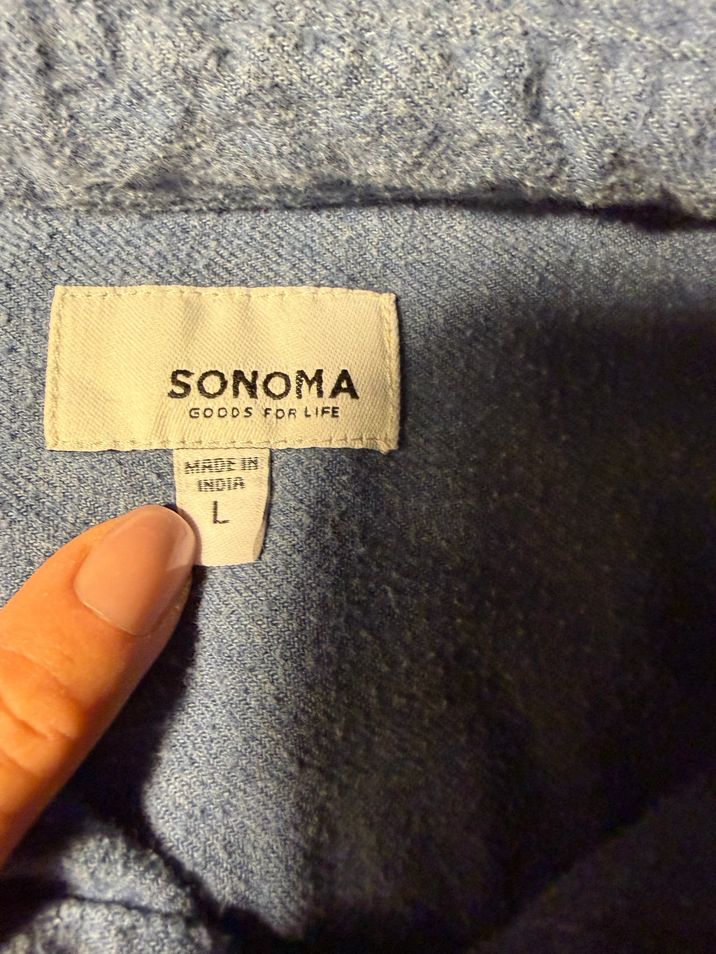 Sonoma Goods for Life Fleece Flannel Shirt – Women's Large Steel Blue