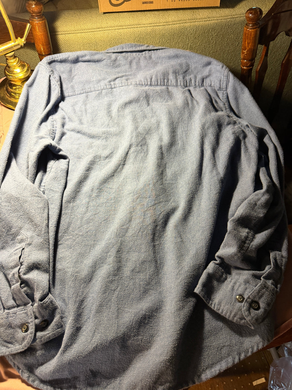 Sonoma Goods for Life Fleece Flannel Shirt – Women's Large Steel Blue