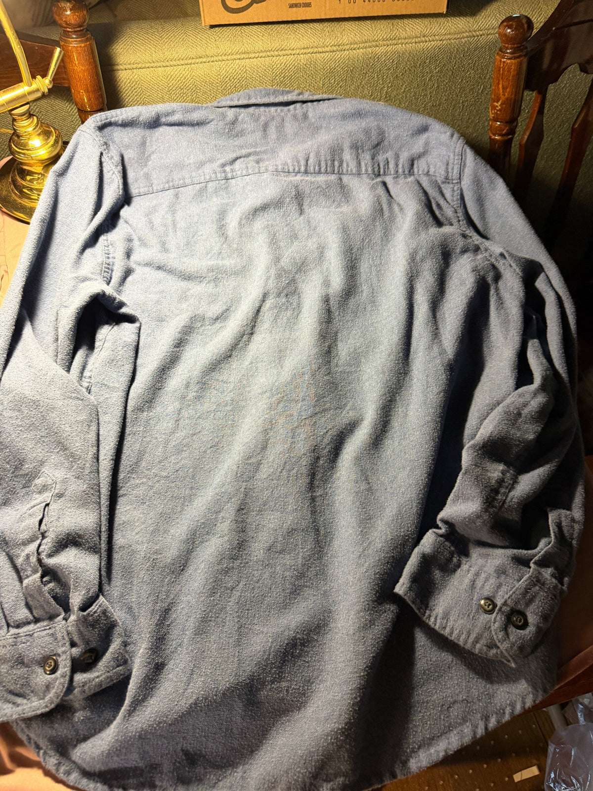 Sonoma Goods for Life Fleece Flannel Shirt – Women's Large Steel Blue